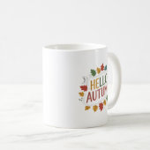Hallo Herbst! - Farbige Herbstlaube Kaffeetasse (VorderseiteRechts)