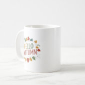 Hallo Herbst! - Farbige Herbstlaube Kaffeetasse (Vorderseite Links)