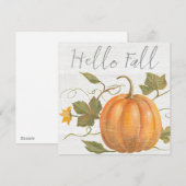Hallo Herbst Feiertagskarte (Vorne/Hinten)