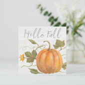 Hallo Herbst Feiertagskarte (Stehend Vorderseite)