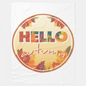 Hallo Herbst Fleecedecke (Vorderseite)