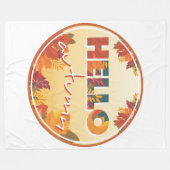 Hallo Herbst Fleecedecke (Vorderseite (Horizontal))