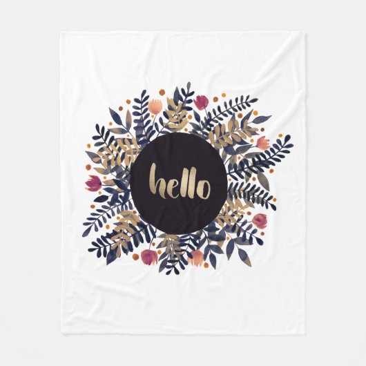 Hallo Herbst Fleecedecke (Vorderseite)