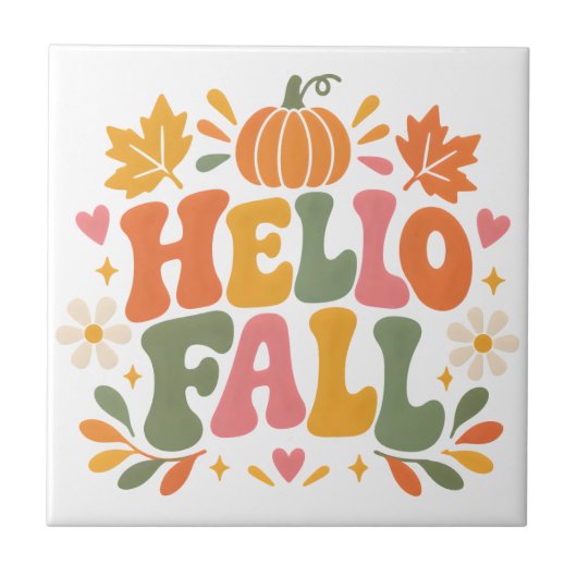 Hallo Herbst Fliese (Vorderseite)