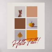 Hallo Herbst-Foto-Collage-Ästhetik 24"x30" Poster (Vorne)