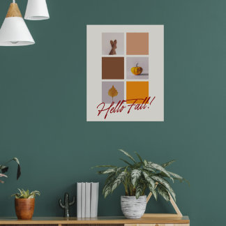 Hallo Herbst-Foto-Collage-Ästhetik 24"x30" Poster