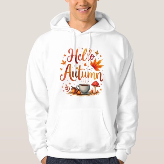 Hallo Herbst, gemütliche Nostalgie Hoodie (Vorderseite)