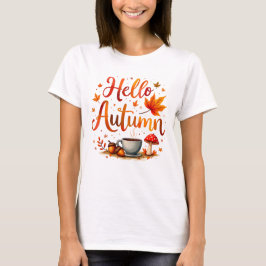Hallo Herbst, gemütliche Nostalgie T-Shirt