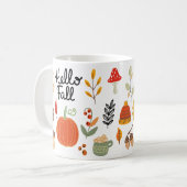 Hallo Herbst glücklicher Herbst Kaffeetasse (Vorderseite Links)