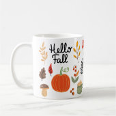 Hallo Herbst glücklicher Herbst Kaffeetasse (Links)