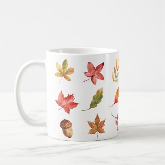 Hallo Herbst glücklicher Herbst Kaffeetasse (Links)