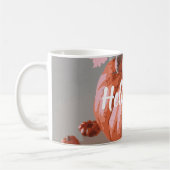 Hallo Herbst Grau und Orange Herbst Pumpkin Kaffeetasse (Links)