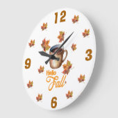 Hallo Herbst Große Wanduhr (Winkel)