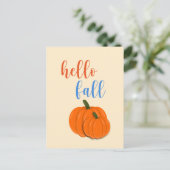 Hallo Herbst-Grußkarte Feiertagspostkarte (Stehend Vorderseite)