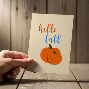 Hallo Herbst-Grußkarte Feiertagspostkarte