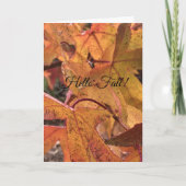 "Hallo Herbst!" Grußkarte Karte (Vorderseite)