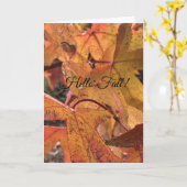 "Hallo Herbst!" Grußkarte Karte (Gelbe Blume)