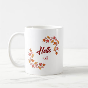 Hallo Herbst Herbst Blätter - Gemütlicher saisonal Kaffeetasse