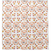 Hallo Herbst Herbst Blätter Nahtloses Muster Duschvorhang (Vorderseite)