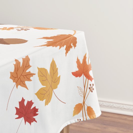 Hallo Herbst Herbst Blätter Nahtloses Muster Tischdecke (Beispiel)