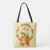 Hallo Herbst Herbst Blätter Pumpkins überall Tasche (Rückseite)