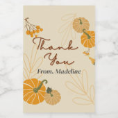 Hallo Herbst Herbst Dank Mini-Weinetikett Weinetikett (Einzelnes Label)