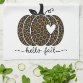 Hallo Herbst Herbst lässt gemütliche Saison Herbst Geschirrtuch (Gefaltet)