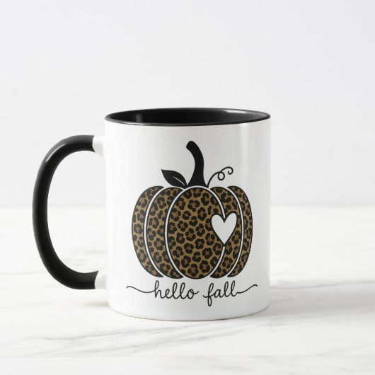 Hallo Herbst Herbst lässt gemütliche Saison Herbst Tasse (Links)