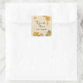 Hallo Herbst Herbst vielen Dank für benutzerdefini Quadratischer Aufkleber (Tasche)