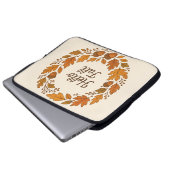 Hallo Herbst Herbstfeuer mit Blätter und Acorns Laptopschutzhülle (Vorne Knopf)