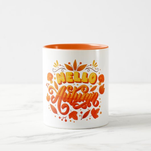 Hallo Herbst Herbstlaub Kaffeetasse | Cozy Two-Ton (Mittel)