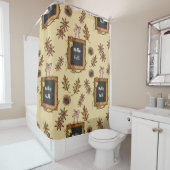 Hallo Herbst - Herbstleaves Muster für gemütliche Duschvorhang (Beispiel)