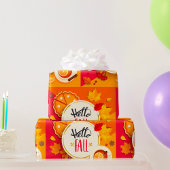 Hallo Herbst Herbstleaves und Pumpkin Pie Geschenkpapier