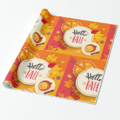 Hallo Herbst Herbstleaves und Pumpkin Pie Geschenkpapier (Ungerollt)