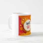 Hallo Herbst Herbstleaves und Pumpkin Pie Kaffeetasse (Vorderseite Links)
