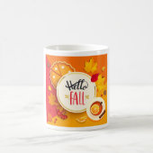 Hallo Herbst Herbstleaves und Pumpkin Pie Kaffeetasse (Mittel)