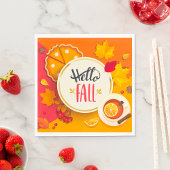 Hallo Herbst Herbstleaves und Pumpkin Pie Serviette