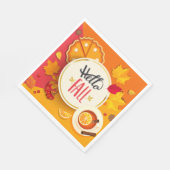 Hallo Herbst Herbstleaves und Pumpkin Pie Serviette (Ecke)