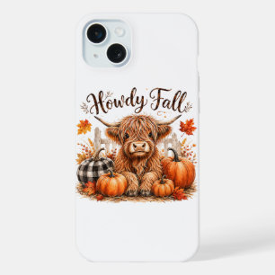 Hallo Herbst Highland-Kuh Frohes Erntedankfest Her iPhone 15 Plus Hülle