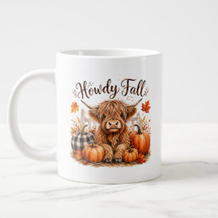 Hallo Herbst Highland-Kuh Frohes Erntedankfest Her Jumbo-Tasse