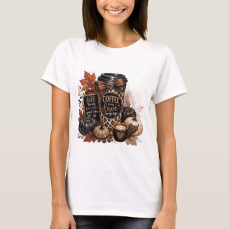 Hallo Herbst-Kaffee-Liebhaber Herbst-Kürbis-Gemütl T-Shirt