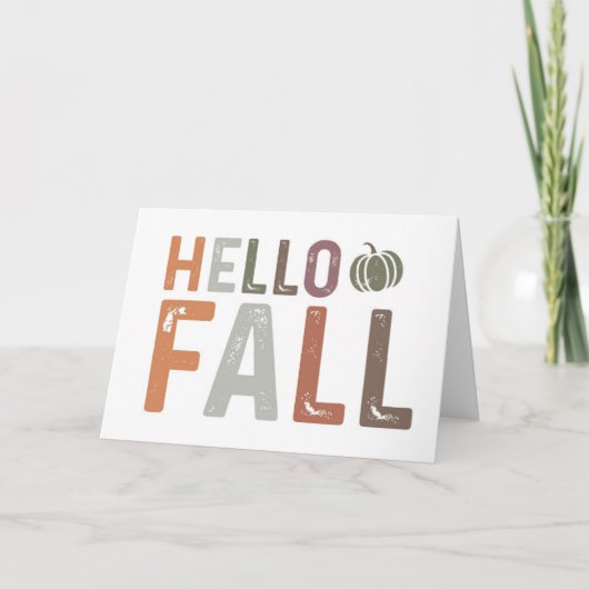 Hallo Herbst Karte (Vorderseite)
