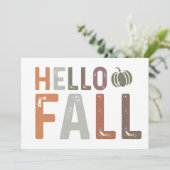 Hallo Herbst Karte (Stehend Vorderseite)