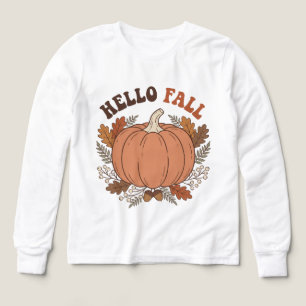 Hallo Herbst Kürbis Herbstlaub T-Shirt