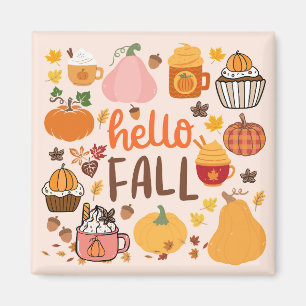 Hallo Herbst Kürbisse Magnet