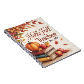 Hallo Herbst Lehrer Wasserfarbe Herbst Personalisi Notizblock (Rechte Seite)