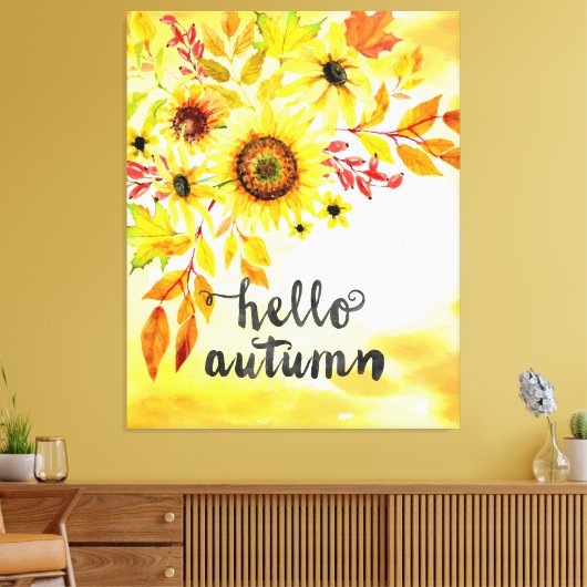 Hallo Herbst Leinwanddruck (Insitu (Wohnzimmer))