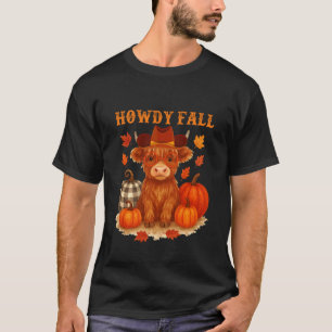 Hallo Herbst Lustige Süße Kuh Erntedankfest Herbst T-Shirt