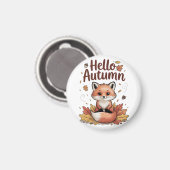 Hallo Herbst Magnet (Vorderseite/Rückseite)