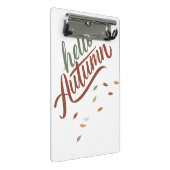 Hallo Herbst Mini Klemmbrett (Schrägansicht)